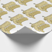 Cream Cowboy laarzen Cadeaupapier (Hoek)