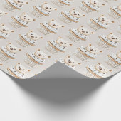 Cream Cupcake Bears Birthday Cadeaupapier (Hoek)