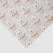 Cream Cupcake Bears Birthday Tissuepapier (Detail)