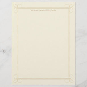 Cream Custom Stationery w/ Signature Rubriektekst