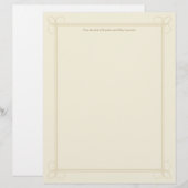 Cream Custom Stationery w/ Signature Rubriektekst (Voorkant / Achterkant)