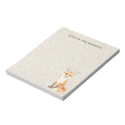 Cream Cute Sweet Orange Fox Notitieblok (Linkerzijde)