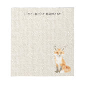 Cream Cute Sweet Orange Fox Notitieblok (Voorkant)