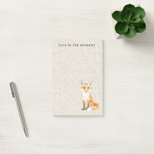 Cream Cute Sweet Orange Fox Post-it® Notes (Kantoor)