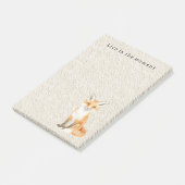 Cream Cute Sweet Orange Fox Post-it® Notes (Schuin)