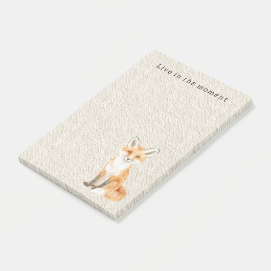 Cream Cute Sweet Orange Fox Post-it® Notes (Schuin)