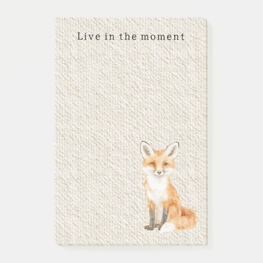 Cream Cute Sweet Orange Fox Post-it® Notes (Voorkant)