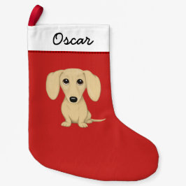 Cream Dachshund English Cream Wiener Dog Doxie Kleine Kerstsok