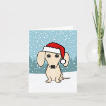 Cream Dachshund Santa Wiener Hondenkerst