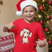 Cream Dachshund Schattige Santa Dog Christmas T-shirt