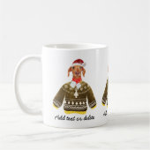 Cream Dachshund Wearing Ugly Sweater Hondenliefheb Koffiemok (Links)