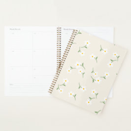 Cream Daisy Dagelijkse Planner | Botanische Organi