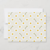 Cream Daisy Funeral Memorial Bedankkaart (Achterkant)