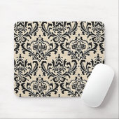 Cream Damask 2 ~ Mousepad Muismat (Met muis)