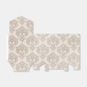 Cream Damask Bedankdoosjes (Uitgevouwen)
