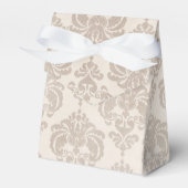 Cream Damask Bedankdoosjes (Voorkant Zijde)