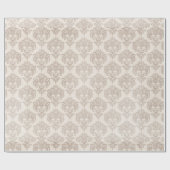 Cream Damask Cadeaupapier (Vlak)