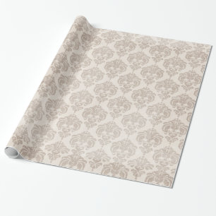 Cream Damask Cadeaupapier