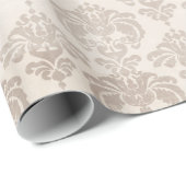 Cream Damask Cadeaupapier (Rol Hoek)