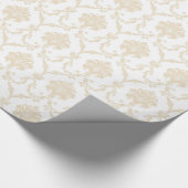 Cream Damask Cadeaupapier (Hoek)