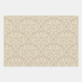 Cream Damask Inpakpapier Vel (Voorkant 3)