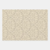 Cream Damask Inpakpapier Vel (Voorkant)