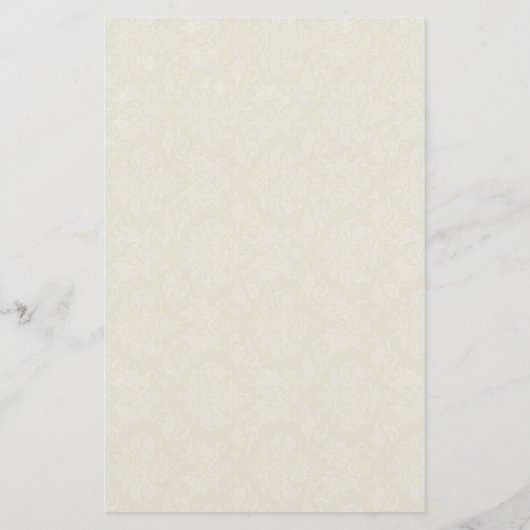 Cream Damask Wedding Lined with Photo Briefpapier (Achterkant)