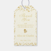 Cream Dank u Wedding Favoriete Label Cadeaulabel (Achterkant)