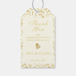 Cream Dank u Wedding Favoriete Label Cadeaulabel