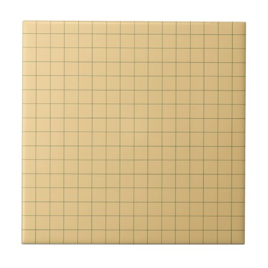 Cream & Deep Green Geruit Retro Minimalist Tegeltje (Voorkant)