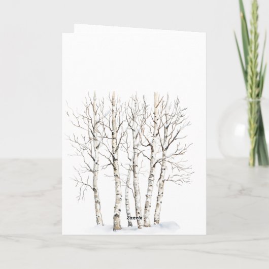 Cream Deer Elk Christmas Kaart (Achterkant)