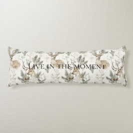 Cream Deer Woodland Animals Christmas Lichaamskussen