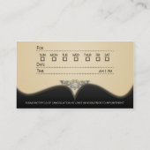 Cream Diamond Damask Appointkaarten Afsprakenkaartje (Achterkant)