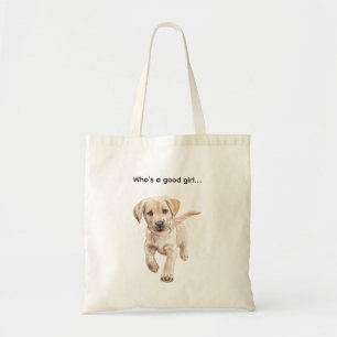 Cream Dog Goed Meisje of Jongen Tote Bag