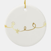 Cream Doodle kerstbomen, rendieren, sterren, Keramisch Ornament (Achterkant)