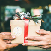 Cream Doodle Stars Vrolijke Kerstvakantie Sticker