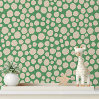 Cream Dot Groen Abstract Modern Pattern