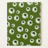 Cream Echinacea Grass Green Floral Pattern 2026 Planner (Achterkant)