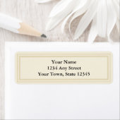 Cream & Ecru Custom Return Adres Label (Insitu)