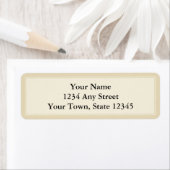 Cream & Ecru Custom Return Adres Label (Insitu)