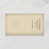 Cream Ecru-Visitekaartje met Roos Visitekaartje (Achterkant)
