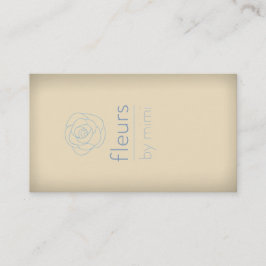 Cream Ecru-Visitekaartje met Roos Visitekaartje