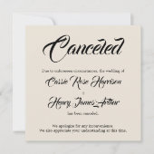 Cream Elaborate geannuleerde huwelijksaankondiging Kaart (Voorkant)
