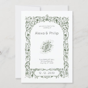 Cream Elegant  Indiase bruiloft Kaart