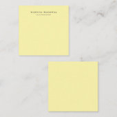 Cream Elegant Plain Eenvoudige Minimalist Notitiekaartje (Voorkant / Achterkant)