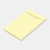 Cream Elegant Plain Eenvoudige Minimalist Post-it® Notes (Schuin)