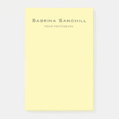 Cream Elegant Plain Eenvoudige Minimalist Post-it® Notes (Voorkant)