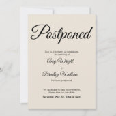 Cream Elegant stelt aankondiging van huwelijk uit (Voorkant)