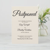 Cream Elegant stelt aankondiging van huwelijk uit (Staand voorkant)