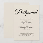 Cream Elegant stelt aankondiging van huwelijk uit (Voorkant / Achterkant)